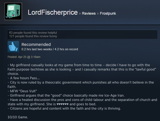 Illustration for article titled Frostpunk, As Told By Steam Reviews